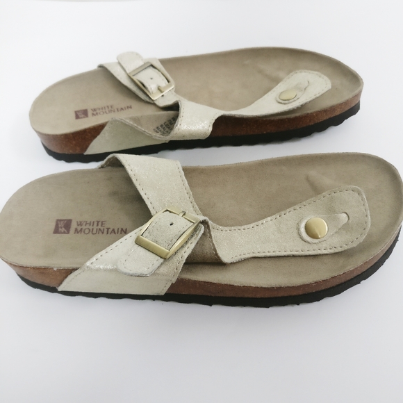 White Mountain Gold Sandals size 7 - Picture 4 of 7